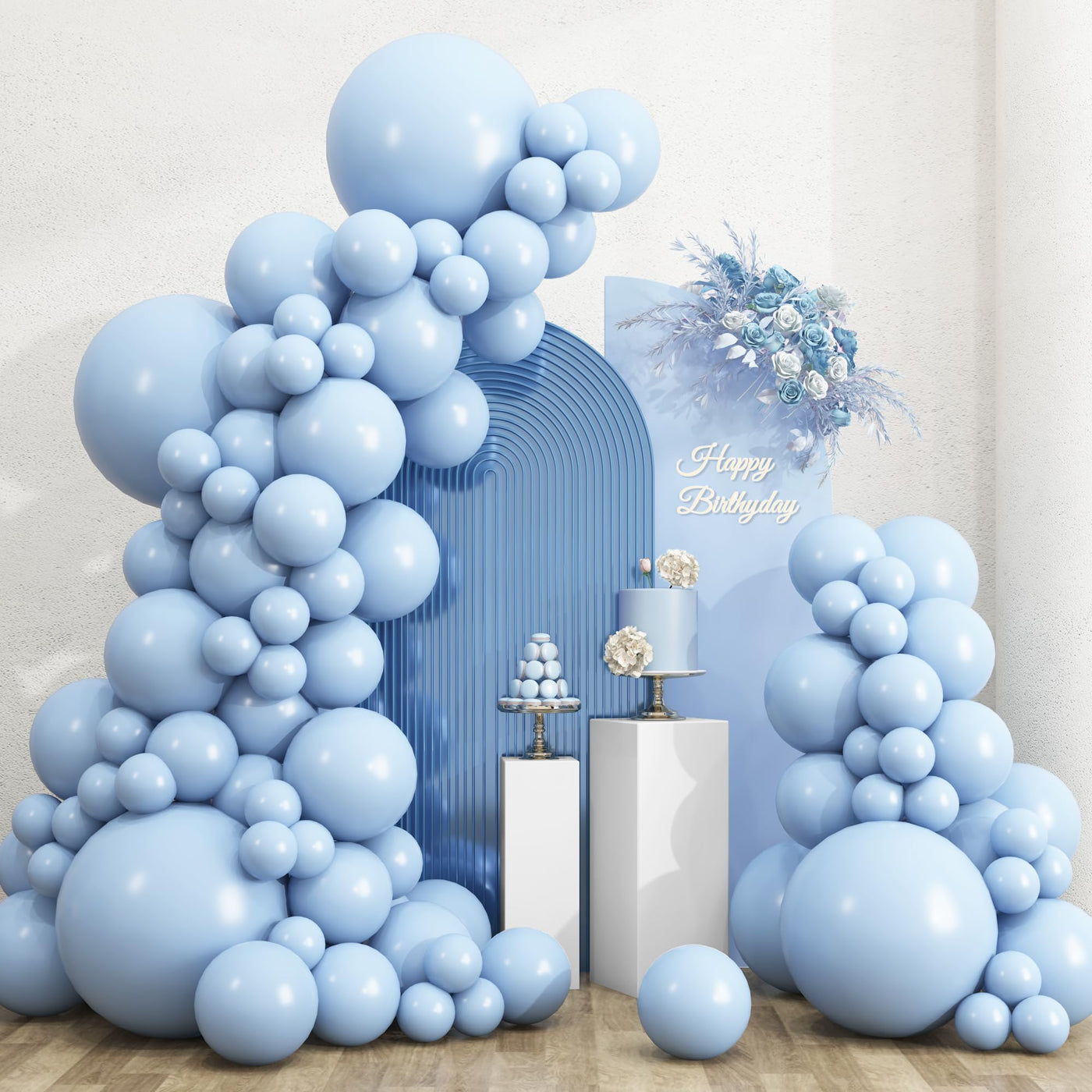 RUBFAC 135pcs Gold Balloons Different Sizes 18 12 10 5 Inch for Garland Arch, Latex Metallic Balloon for Birthday Graduation Party Wedding Decorations Backdrop Bliss