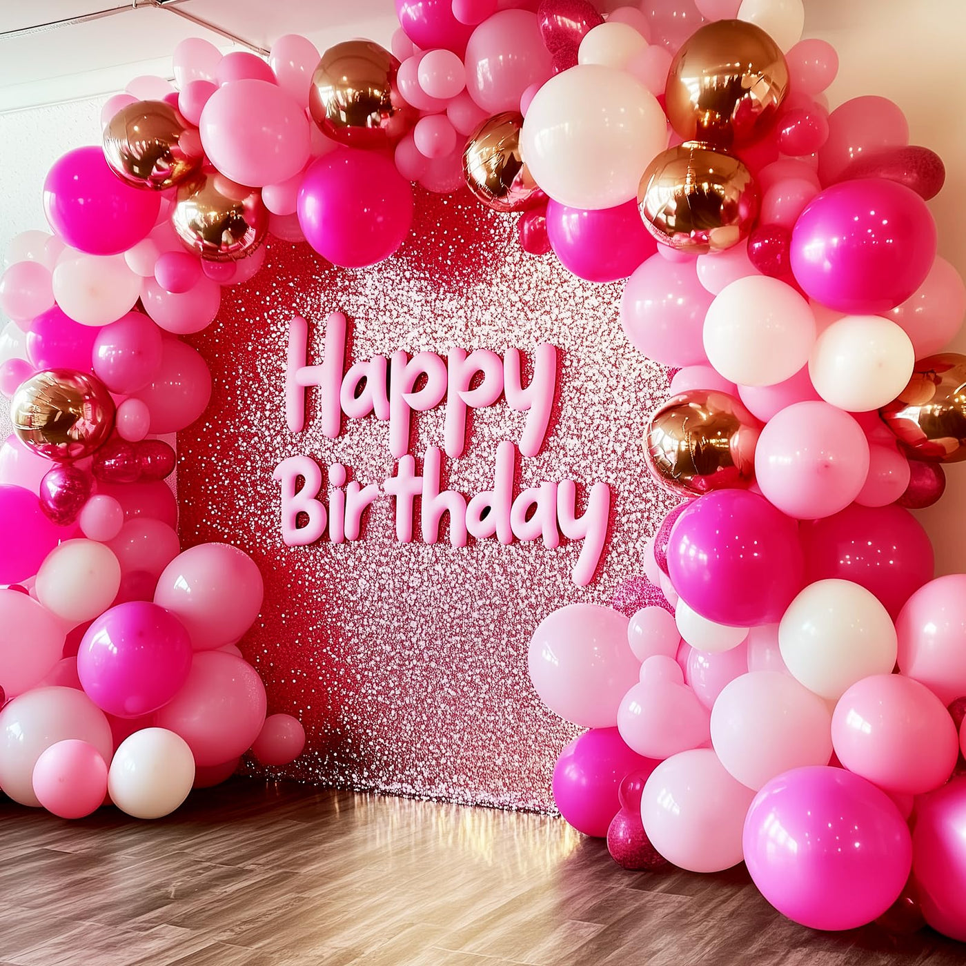 RUBFAC 135pcs Gold Balloons Different Sizes 18 12 10 5 Inch for Garland Arch, Latex Metallic Balloon for Birthday Graduation Party Wedding Decorations Backdrop Bliss