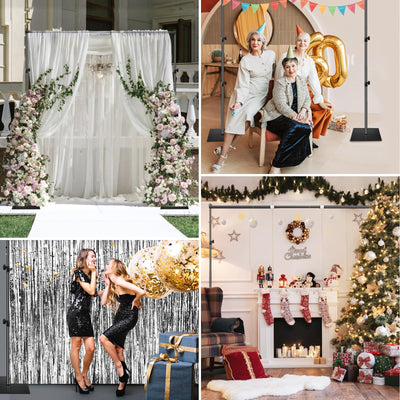 EMART Backdrop Stand, 6.5x10 ft Adjustable Photo Background Pipe and Drape Photography Kit with Heavy Duty Metal Flat Base for Parties, Wedding, Video Studio, Birthday - Black - Backdrop BlissEMART Backdrop Stand, 6.5x10 ft Adjustable Photo Background Pipe and Drape Photography Kit with Heavy Duty Metal Flat Base for Parties, Wedding, Video Studio, Birthday - Black