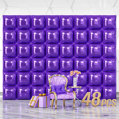 NISOCY 48PCS Green Square Foil Balloons Wall Backdrop Double Sided Green Balloons Tunnel Arch Kit for Baby Shower Birthday Anniversary Summer Party Decoration Backdrop Bliss