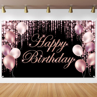 Black Gold Happy Birthday Banner Backdrop Large Yard Sign backgroud It's My Birthday Backdrop Baby Shower Party Indoor Outdoor Car Decoration Supplies for Men Women Boys Girls - Backdrop BlissBlack Gold Happy Birthday Banner Backdrop Large Yard Sign backgroud It's My Birthday Backdrop Baby Shower Party Indoor Outdoor Car Decoration Supplies for Men Women Boys Girls