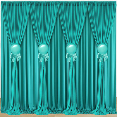 50 ft x 10 ft Wrinkle Free White Backdrop Curtain for Wedding Parties, Polyester Photo Backdrop Drapes for Baby Shower Birthday Party Backdrop Stand, Bulk Thick Background Curtains, 5x10FT 10 Panels - Backdrop Bliss50 ft x 10 ft Wrinkle Free White Backdrop Curtain for Wedding Parties, Polyester Photo Backdrop Drapes for Baby Shower Birthday Party Backdrop Stand, Bulk Thick Background Curtains, 5x10FT 10 Panels