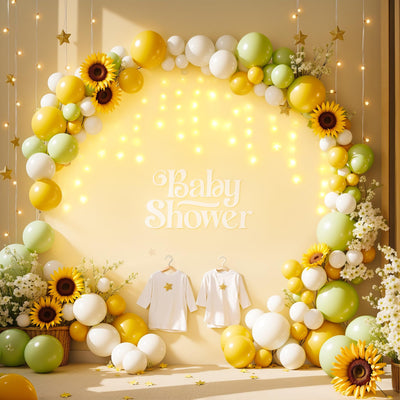 7.2 ft White Round Backdrop Cover with Lights Circle Wedding Arch Backdrop Cover with Fairy Lights for Bridal Shower Ceremony Birthday Baby Shower Photography Photo Shoot Background Decorations - Backdrop Bliss7.2 ft White Round Backdrop Cover with Lights Circle Wedding Arch Backdrop Cover with Fairy Lights for Bridal Shower Ceremony Birthday Baby Shower Photography Photo Shoot Background Decorations