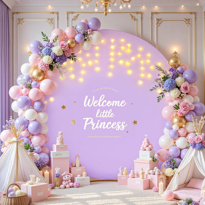 7.2 ft White Round Backdrop Cover with Lights Circle Wedding Arch Backdrop Cover with Fairy Lights for Bridal Shower Ceremony Birthday Baby Shower Photography Photo Shoot Background Decorations - Backdrop Bliss7.2 ft White Round Backdrop Cover with Lights Circle Wedding Arch Backdrop Cover with Fairy Lights for Bridal Shower Ceremony Birthday Baby Shower Photography Photo Shoot Background Decorations