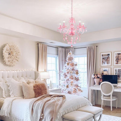 PAPAYA Modern Chrome Beaded Hanging Chandelier Shades (W8.7 x H13), Beads Pendant Shade with Acrylic Crystal, Ceiling Chandelier Beaded Lampshade for Wedding Party Event Home Decoration Backdrop Bliss