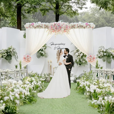 EMART Pipe and Drape Backdrop Stand Kit, 8.9ftx10ft Heavy Duty Adjustable Photo Background, Metal Frame with Flat Base for Wedding, Birthday Party, Banquet Decorations - Silver - Backdrop BlissEMART Pipe and Drape Backdrop Stand Kit, 8.9ftx10ft Heavy Duty Adjustable Photo Background, Metal Frame with Flat Base for Wedding, Birthday Party, Banquet Decorations - Silver