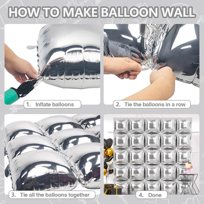 NISOCY 48PCS Green Square Foil Balloons Wall Backdrop Double Sided Green Balloons Tunnel Arch Kit for Baby Shower Birthday Anniversary Summer Party Decoration Backdrop Bliss