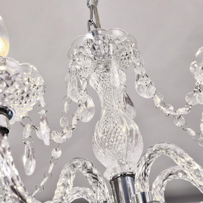 PAPAYA Modern Chrome Beaded Hanging Chandelier Shades (W8.7 x H13), Beads Pendant Shade with Acrylic Crystal, Ceiling Chandelier Beaded Lampshade for Wedding Party Event Home Decoration Backdrop Bliss