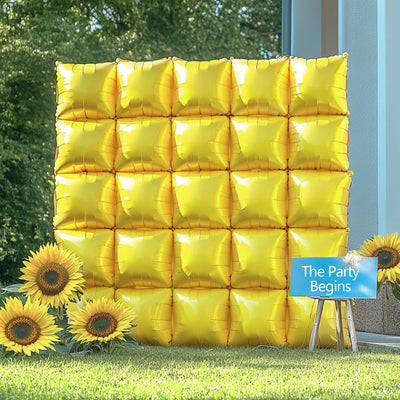 NISOCY 48PCS Green Square Foil Balloons Wall Backdrop Double Sided Green Balloons Tunnel Arch Kit for Baby Shower Birthday Anniversary Summer Party Decoration Backdrop Bliss