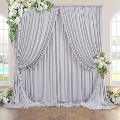 50 ft x 10 ft Wrinkle Free White Backdrop Curtain for Wedding Parties, Polyester Photo Backdrop Drapes for Baby Shower Birthday Party Backdrop Stand, Bulk Thick Background Curtains, 5x10FT 10 Panels - Backdrop Bliss50 ft x 10 ft Wrinkle Free White Backdrop Curtain for Wedding Parties, Polyester Photo Backdrop Drapes for Baby Shower Birthday Party Backdrop Stand, Bulk Thick Background Curtains, 5x10FT 10 Panels