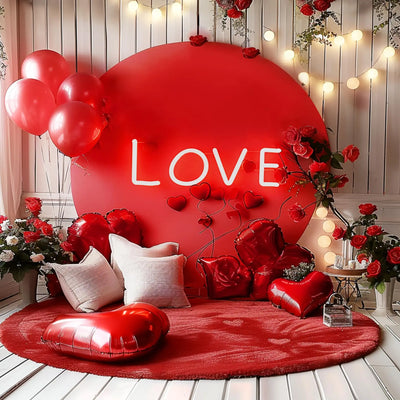 7.2FT Navy Blue Round Backdrop Cover for 5 to 7.2ft Circle Arch Stand - Haefoo Back to School Decoration Circle Backdrop Cover for Birthday, Wedding, Baby Shower Photography Background Party Decor Backdrop Bliss