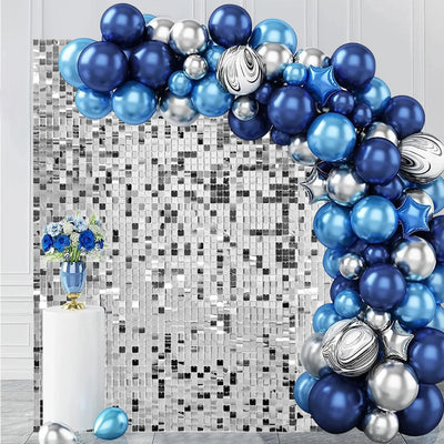 Pink Shimmer Wall Backdrop 24 Panels Cover 6 x 4 Ft, Photo Backdrops for Wedding,Anniversary,Birthday,Party Decoration Backdrop Bliss