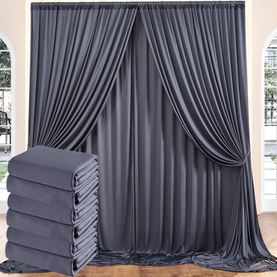 50 ft x 10 ft Wrinkle Free White Backdrop Curtain for Wedding Parties, Polyester Photo Backdrop Drapes for Baby Shower Birthday Party Backdrop Stand, Bulk Thick Background Curtains, 5x10FT 10 Panels - Backdrop Bliss50 ft x 10 ft Wrinkle Free White Backdrop Curtain for Wedding Parties, Polyester Photo Backdrop Drapes for Baby Shower Birthday Party Backdrop Stand, Bulk Thick Background Curtains, 5x10FT 10 Panels