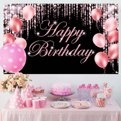 Black Gold Happy Birthday Banner Backdrop Large Yard Sign backgroud It's My Birthday Backdrop Baby Shower Party Indoor Outdoor Car Decoration Supplies for Men Women Boys Girls - Backdrop BlissBlack Gold Happy Birthday Banner Backdrop Large Yard Sign backgroud It's My Birthday Backdrop Baby Shower Party Indoor Outdoor Car Decoration Supplies for Men Women Boys Girls