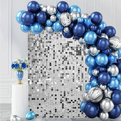 Pink Shimmer Wall Backdrop 24 Panels Cover 6 x 4 Ft, Photo Backdrops for Wedding,Anniversary,Birthday,Party Decoration Backdrop Bliss