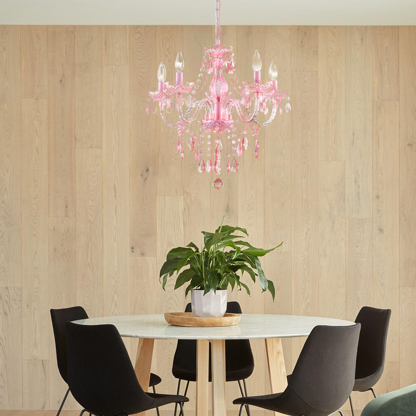 PAPAYA Modern Chrome Beaded Hanging Chandelier Shades (W8.7 x H13), Beads Pendant Shade with Acrylic Crystal, Ceiling Chandelier Beaded Lampshade for Wedding Party Event Home Decoration Backdrop Bliss