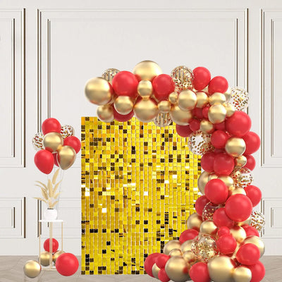 Pink Shimmer Wall Backdrop 24 Panels Cover 6 x 4 Ft, Photo Backdrops for Wedding,Anniversary,Birthday,Party Decoration Backdrop Bliss