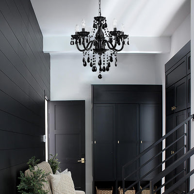 PAPAYA Modern Chrome Beaded Hanging Chandelier Shades (W8.7 x H13), Beads Pendant Shade with Acrylic Crystal, Ceiling Chandelier Beaded Lampshade for Wedding Party Event Home Decoration Backdrop Bliss