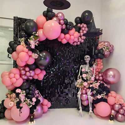 Pink Shimmer Wall Backdrop 24 Panels Cover 6 x 4 Ft, Photo Backdrops for Wedding,Anniversary,Birthday,Party Decoration Backdrop Bliss