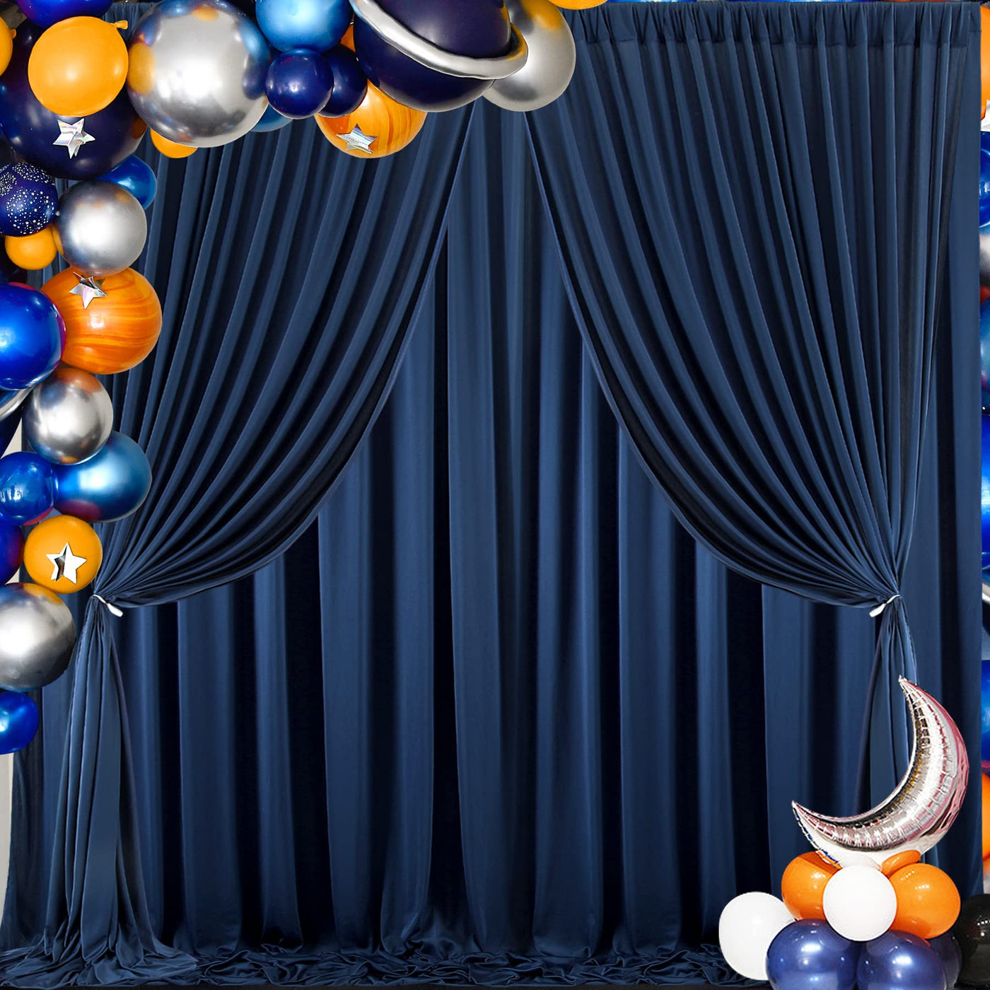 50 ft x 10 ft Wrinkle Free White Backdrop Curtain for Wedding Parties, Polyester Photo Backdrop Drapes for Baby Shower Birthday Party Backdrop Stand, Bulk Thick Background Curtains, 5x10FT 10 Panels - Backdrop Bliss50 ft x 10 ft Wrinkle Free White Backdrop Curtain for Wedding Parties, Polyester Photo Backdrop Drapes for Baby Shower Birthday Party Backdrop Stand, Bulk Thick Background Curtains, 5x10FT 10 Panels