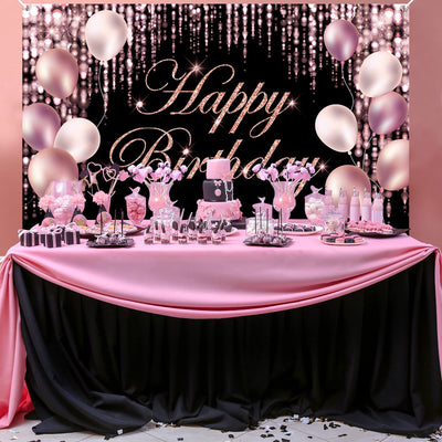 Black Gold Happy Birthday Banner Backdrop Large Yard Sign backgroud It's My Birthday Backdrop Baby Shower Party Indoor Outdoor Car Decoration Supplies for Men Women Boys Girls - Backdrop BlissBlack Gold Happy Birthday Banner Backdrop Large Yard Sign backgroud It's My Birthday Backdrop Baby Shower Party Indoor Outdoor Car Decoration Supplies for Men Women Boys Girls