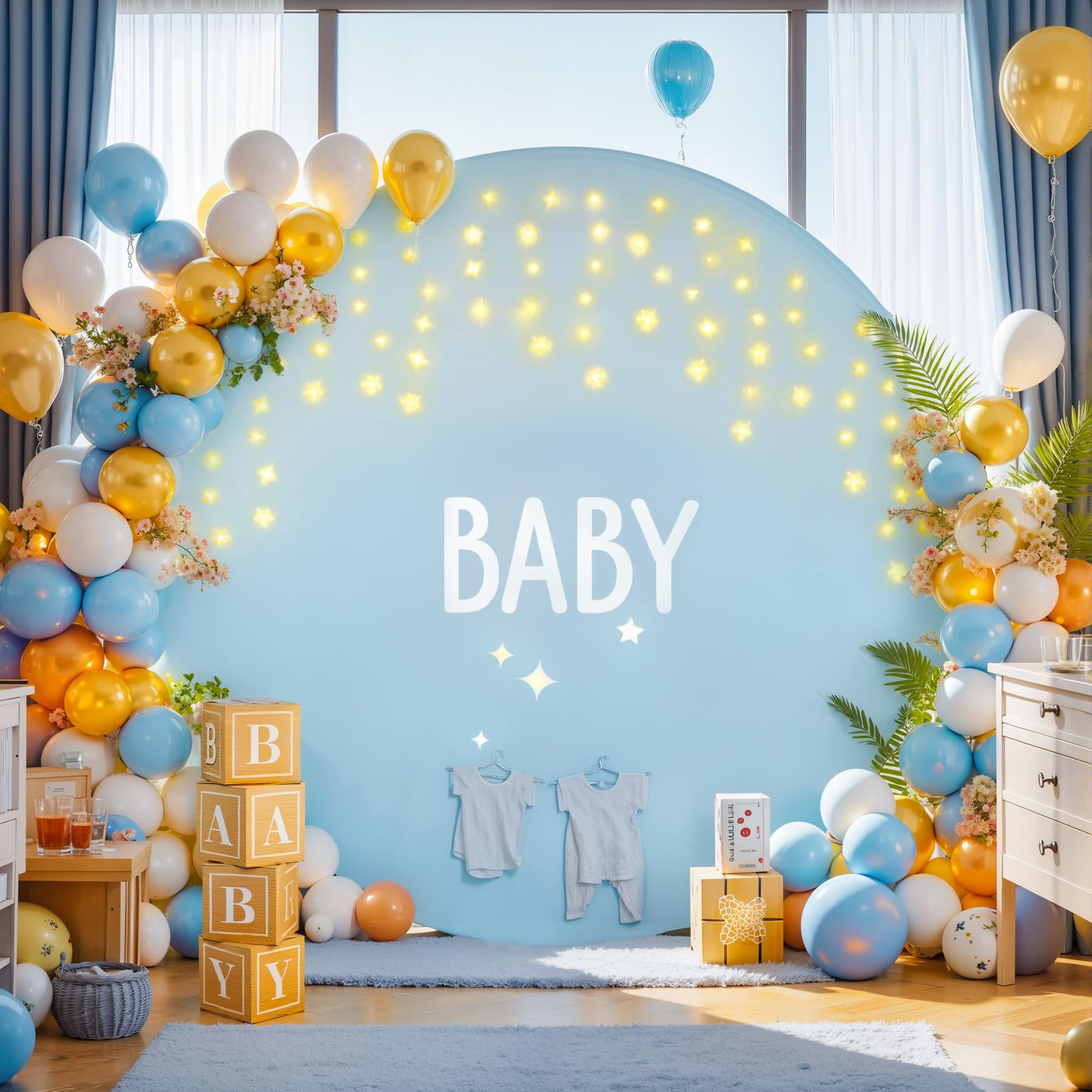 7.2 ft White Round Backdrop Cover with Lights Circle Wedding Arch Backdrop Cover with Fairy Lights for Bridal Shower Ceremony Birthday Baby Shower Photography Photo Shoot Background Decorations - Backdrop Bliss7.2 ft White Round Backdrop Cover with Lights Circle Wedding Arch Backdrop Cover with Fairy Lights for Bridal Shower Ceremony Birthday Baby Shower Photography Photo Shoot Background Decorations