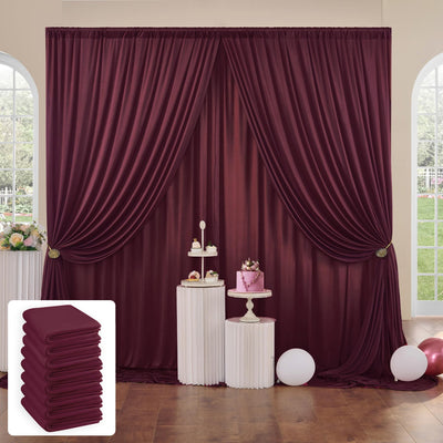 50 ft x 10 ft Wrinkle Free White Backdrop Curtain for Wedding Parties, Polyester Photo Backdrop Drapes for Baby Shower Birthday Party Backdrop Stand, Bulk Thick Background Curtains, 5x10FT 10 Panels - Backdrop Bliss50 ft x 10 ft Wrinkle Free White Backdrop Curtain for Wedding Parties, Polyester Photo Backdrop Drapes for Baby Shower Birthday Party Backdrop Stand, Bulk Thick Background Curtains, 5x10FT 10 Panels
