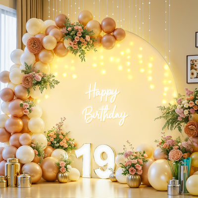 7.2 ft White Round Backdrop Cover with Lights Circle Wedding Arch Backdrop Cover with Fairy Lights for Bridal Shower Ceremony Birthday Baby Shower Photography Photo Shoot Background Decorations - Backdrop Bliss7.2 ft White Round Backdrop Cover with Lights Circle Wedding Arch Backdrop Cover with Fairy Lights for Bridal Shower Ceremony Birthday Baby Shower Photography Photo Shoot Background Decorations