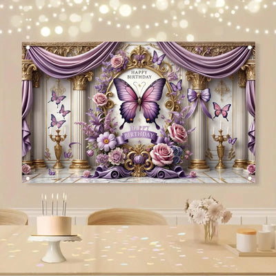 Happy Birthday Backdrop Banner Rose Gold Glitter Floral Photography Background for Women Girls Lady Wedding Baby Shower Birthday Supplies Photo Props Party Decorations Cake Table 6x4ft - Backdrop BlissHappy Birthday Backdrop Banner Rose Gold Glitter Floral Photography Background for Women Girls Lady Wedding Baby Shower Birthday Supplies Photo Props Party Decorations Cake Table 6x4ft