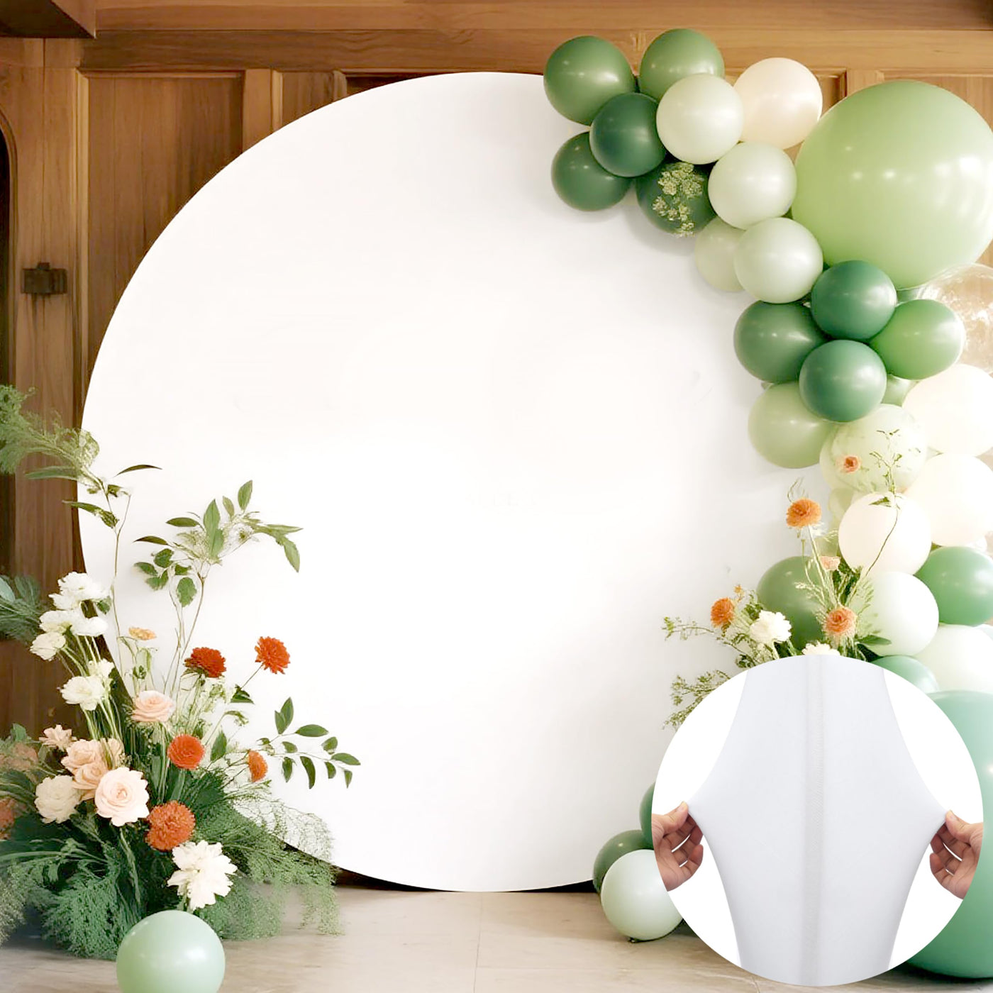 7.5FT Royal Blue Round Wedding Backdrop Cover,Circle Balloon Arch Backgound Stand Cover for Birthday Party Baby Shower Halloween Decoration (Royal Blue) - Backdrop Bliss7.5FT Royal Blue Round Wedding Backdrop Cover,Circle Balloon Arch Backgound Stand Cover for Birthday Party Baby Shower Halloween Decoration (Royal Blue)