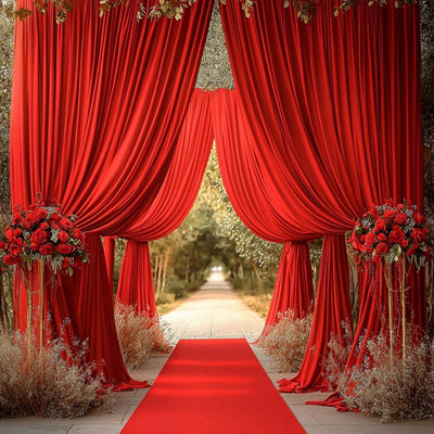 40FTx12FT White Wrinkle - Free Wedding Backdrop Curtain - Silky Washable White Polyester Drapes for Baby Showers, Birthday Parties, Photography, and Wedding Receptions - 8 Panels 5FTx12FT - Backdrop Bliss40FTx12FT White Wrinkle - Free Wedding Backdrop Curtain - Silky Washable White Polyester Drapes for Baby Showers, Birthday Parties, Photography, and Wedding Receptions - 8 Panels 5FTx12FT