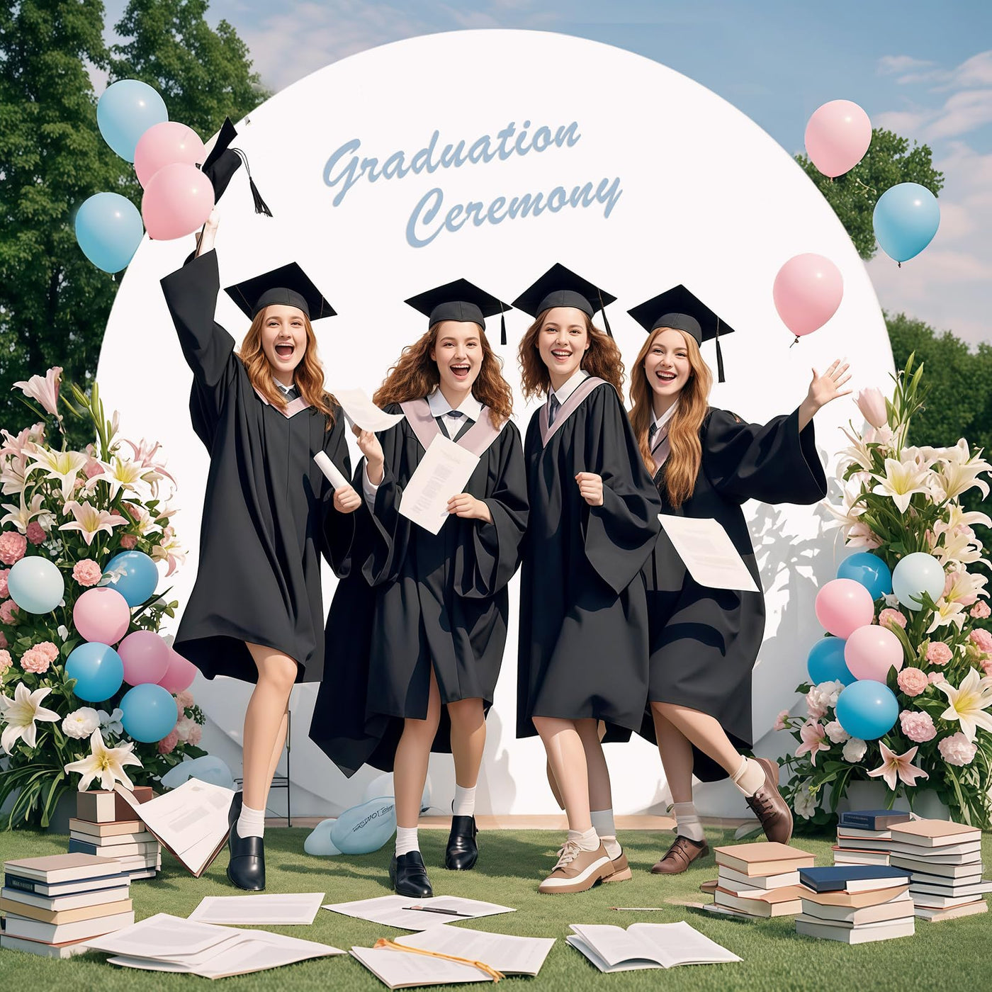 7.5FT Royal Blue Round Wedding Backdrop Cover,Circle Balloon Arch Backgound Stand Cover for Birthday Party Baby Shower Halloween Decoration (Royal Blue) - Backdrop Bliss7.5FT Royal Blue Round Wedding Backdrop Cover,Circle Balloon Arch Backgound Stand Cover for Birthday Party Baby Shower Halloween Decoration (Royal Blue)