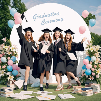 7.5FT Royal Blue Round Wedding Backdrop Cover,Circle Balloon Arch Backgound Stand Cover for Birthday Party Baby Shower Halloween Decoration (Royal Blue) - Backdrop Bliss7.5FT Royal Blue Round Wedding Backdrop Cover,Circle Balloon Arch Backgound Stand Cover for Birthday Party Baby Shower Halloween Decoration (Royal Blue)