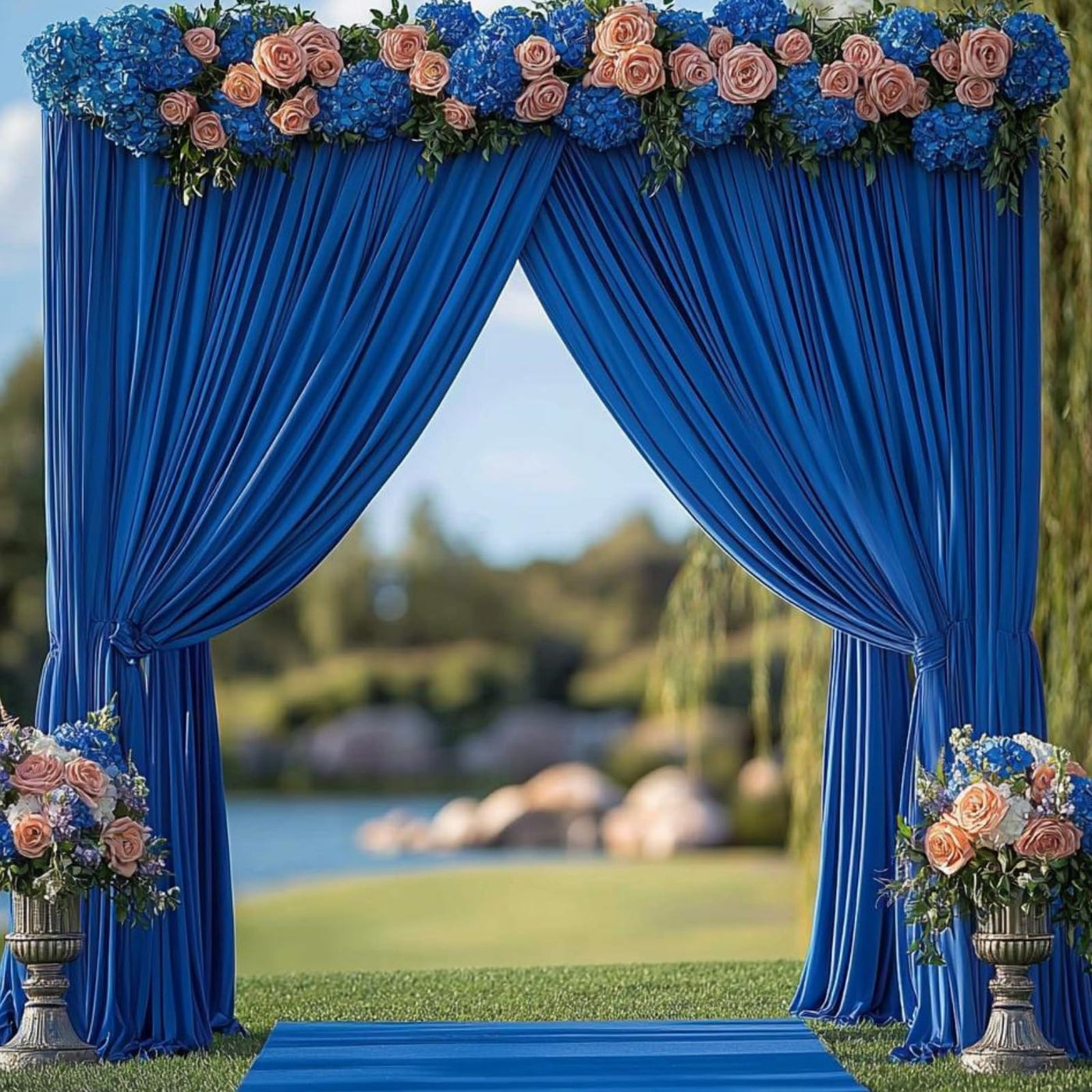 40FTx12FT White Wrinkle - Free Wedding Backdrop Curtain - Silky Washable White Polyester Drapes for Baby Showers, Birthday Parties, Photography, and Wedding Receptions - 8 Panels 5FTx12FT - Backdrop Bliss40FTx12FT White Wrinkle - Free Wedding Backdrop Curtain - Silky Washable White Polyester Drapes for Baby Showers, Birthday Parties, Photography, and Wedding Receptions - 8 Panels 5FTx12FT