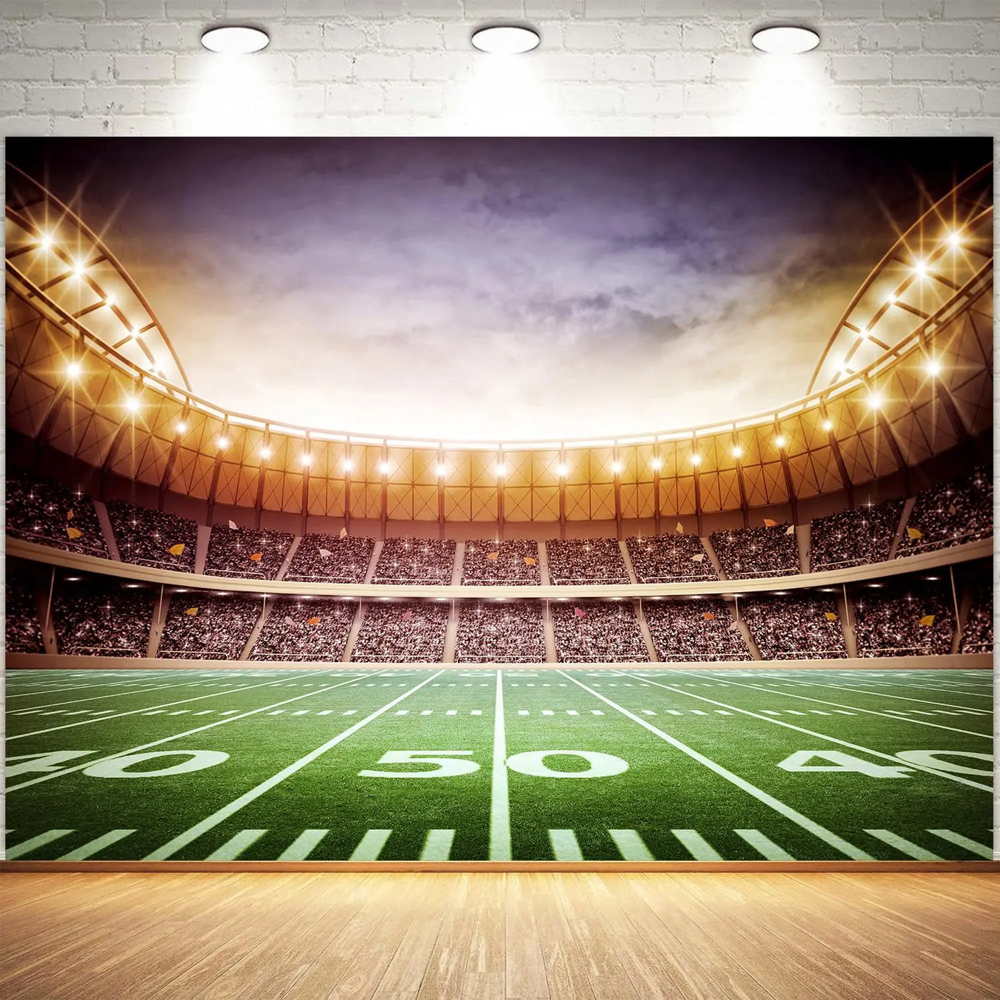 Football Happy Birthday Backdrop Banner Game Time Photography Background Fire Football Basketball Soccer Birthday Banner Decoration 7x5Ft Backdrop Bliss