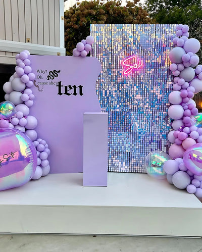 Pink Shimmer Wall Backdrop 24 Panels Cover 6 x 4 Ft, Photo Backdrops for Wedding,Anniversary,Birthday,Party Decoration Backdrop Bliss