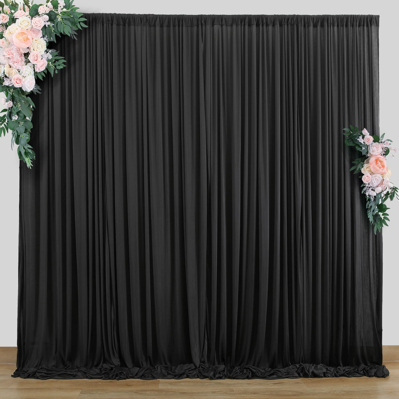 50 ft x 10 ft Wrinkle Free White Backdrop Curtain for Wedding Parties, Polyester Photo Backdrop Drapes for Baby Shower Birthday Party Backdrop Stand, Bulk Thick Background Curtains, 5x10FT 10 Panels - Backdrop Bliss50 ft x 10 ft Wrinkle Free White Backdrop Curtain for Wedding Parties, Polyester Photo Backdrop Drapes for Baby Shower Birthday Party Backdrop Stand, Bulk Thick Background Curtains, 5x10FT 10 Panels