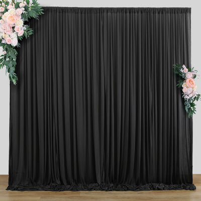 50 ft x 10 ft Wrinkle Free White Backdrop Curtain for Wedding Parties, Polyester Photo Backdrop Drapes for Baby Shower Birthday Party Backdrop Stand, Bulk Thick Background Curtains, 5x10FT 10 Panels - Backdrop Bliss50 ft x 10 ft Wrinkle Free White Backdrop Curtain for Wedding Parties, Polyester Photo Backdrop Drapes for Baby Shower Birthday Party Backdrop Stand, Bulk Thick Background Curtains, 5x10FT 10 Panels