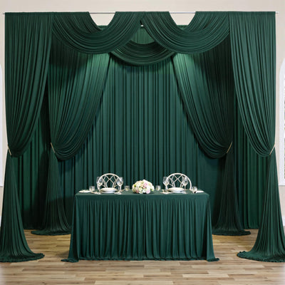 50 ft x 10 ft Wrinkle Free White Backdrop Curtain for Wedding Parties, Polyester Photo Backdrop Drapes for Baby Shower Birthday Party Backdrop Stand, Bulk Thick Background Curtains, 5x10FT 10 Panels - Backdrop Bliss50 ft x 10 ft Wrinkle Free White Backdrop Curtain for Wedding Parties, Polyester Photo Backdrop Drapes for Baby Shower Birthday Party Backdrop Stand, Bulk Thick Background Curtains, 5x10FT 10 Panels