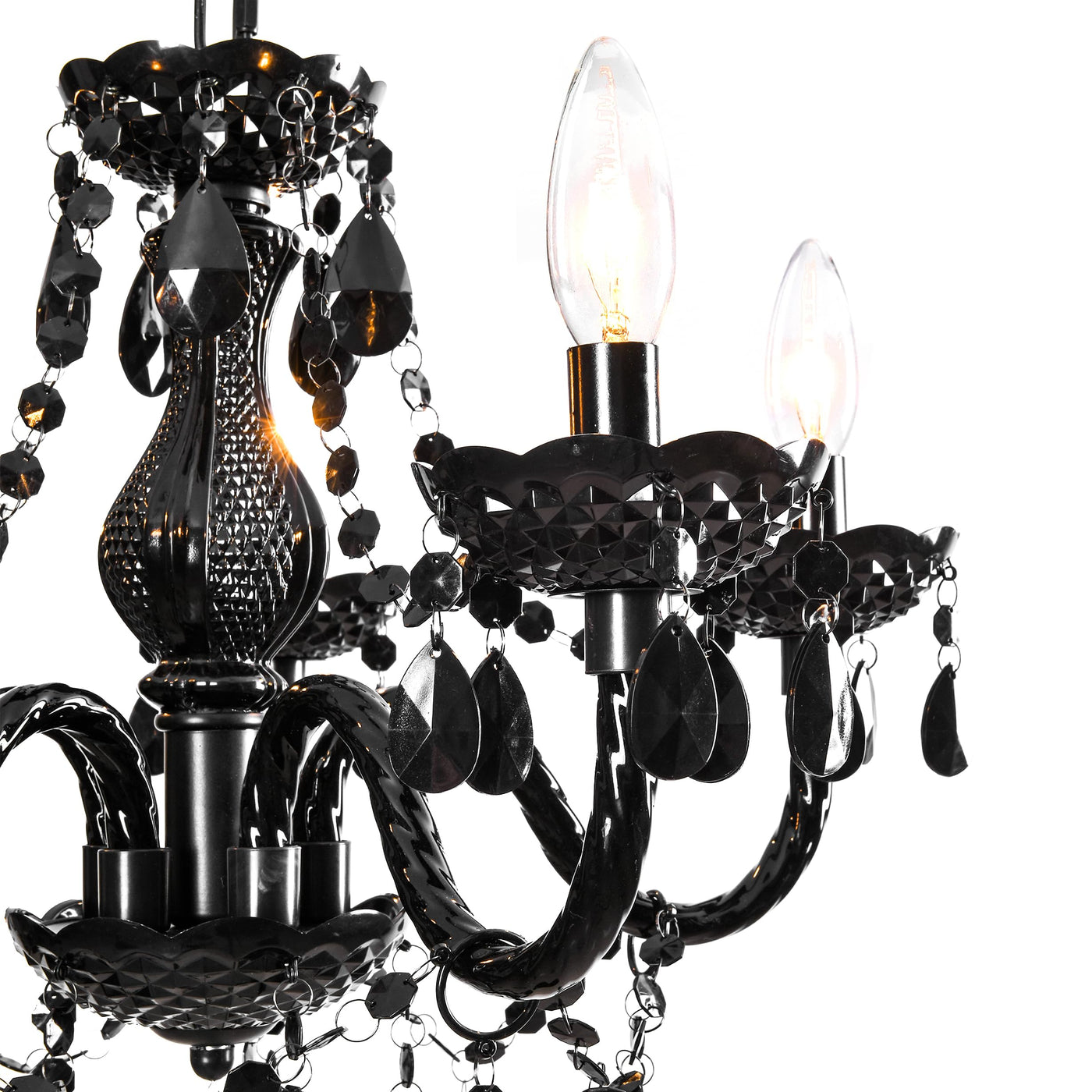 PAPAYA Modern Chrome Beaded Hanging Chandelier Shades (W8.7 x H13), Beads Pendant Shade with Acrylic Crystal, Ceiling Chandelier Beaded Lampshade for Wedding Party Event Home Decoration Backdrop Bliss