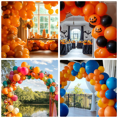 RUBFAC 135pcs Gold Balloons Different Sizes 18 12 10 5 Inch for Garland Arch, Latex Metallic Balloon for Birthday Graduation Party Wedding Decorations Backdrop Bliss