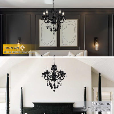 PAPAYA Modern Chrome Beaded Hanging Chandelier Shades (W8.7 x H13), Beads Pendant Shade with Acrylic Crystal, Ceiling Chandelier Beaded Lampshade for Wedding Party Event Home Decoration Backdrop Bliss