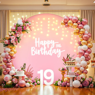 7.2 ft White Round Backdrop Cover with Lights Circle Wedding Arch Backdrop Cover with Fairy Lights for Bridal Shower Ceremony Birthday Baby Shower Photography Photo Shoot Background Decorations - Backdrop Bliss7.2 ft White Round Backdrop Cover with Lights Circle Wedding Arch Backdrop Cover with Fairy Lights for Bridal Shower Ceremony Birthday Baby Shower Photography Photo Shoot Background Decorations