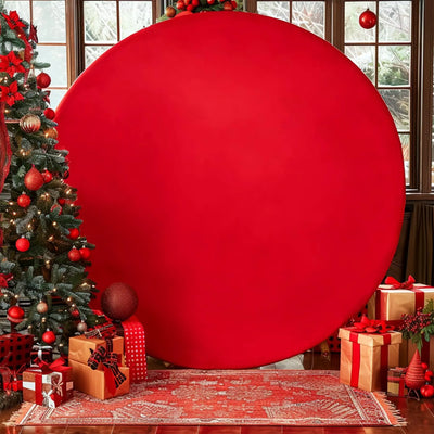 7.2FT Navy Blue Round Backdrop Cover for 5 to 7.2ft Circle Arch Stand - Haefoo Back to School Decoration Circle Backdrop Cover for Birthday, Wedding, Baby Shower Photography Background Party Decor Backdrop Bliss