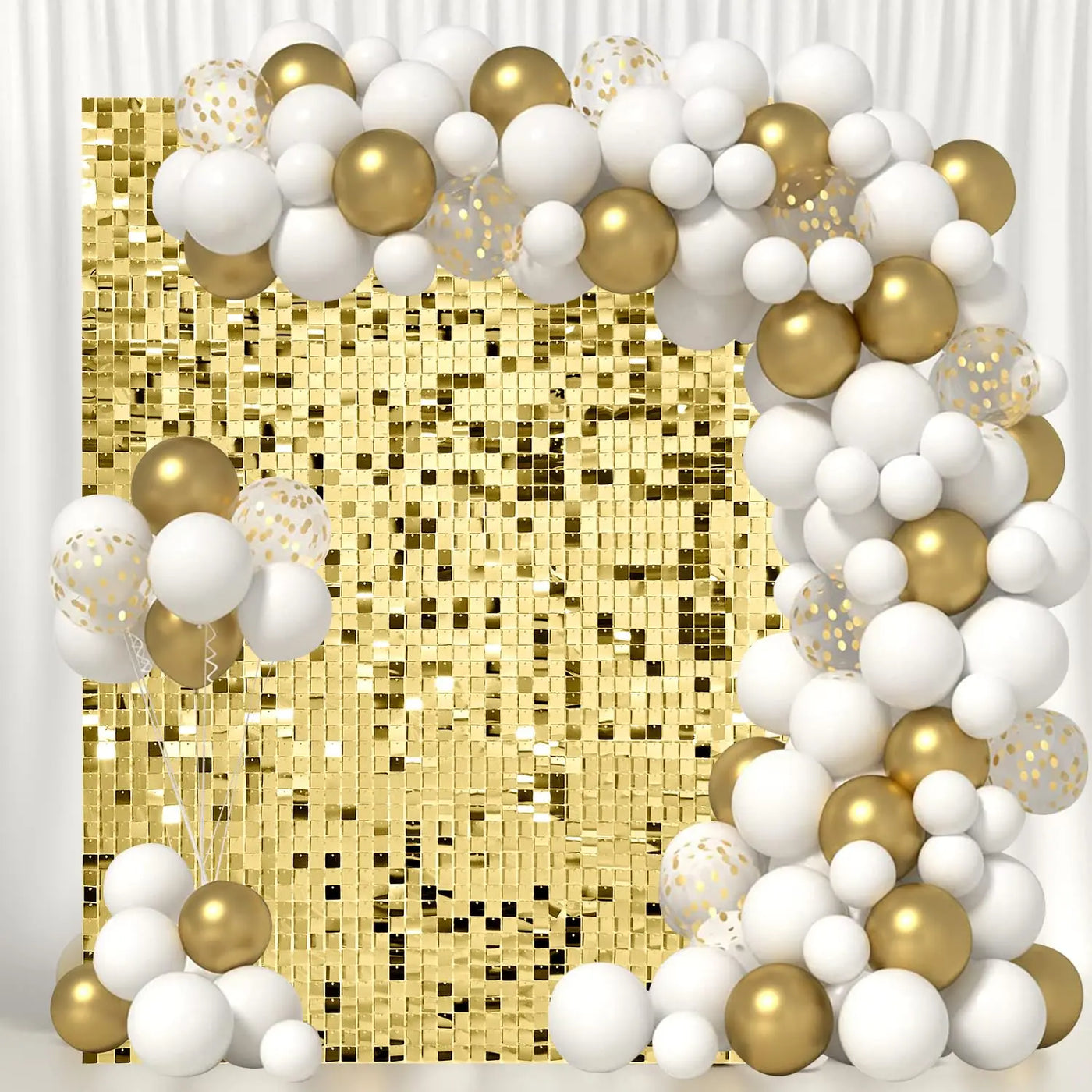 Pink Shimmer Wall Backdrop 24 Panels Cover 6 x 4 Ft, Photo Backdrops for Wedding,Anniversary,Birthday,Party Decoration Backdrop Bliss