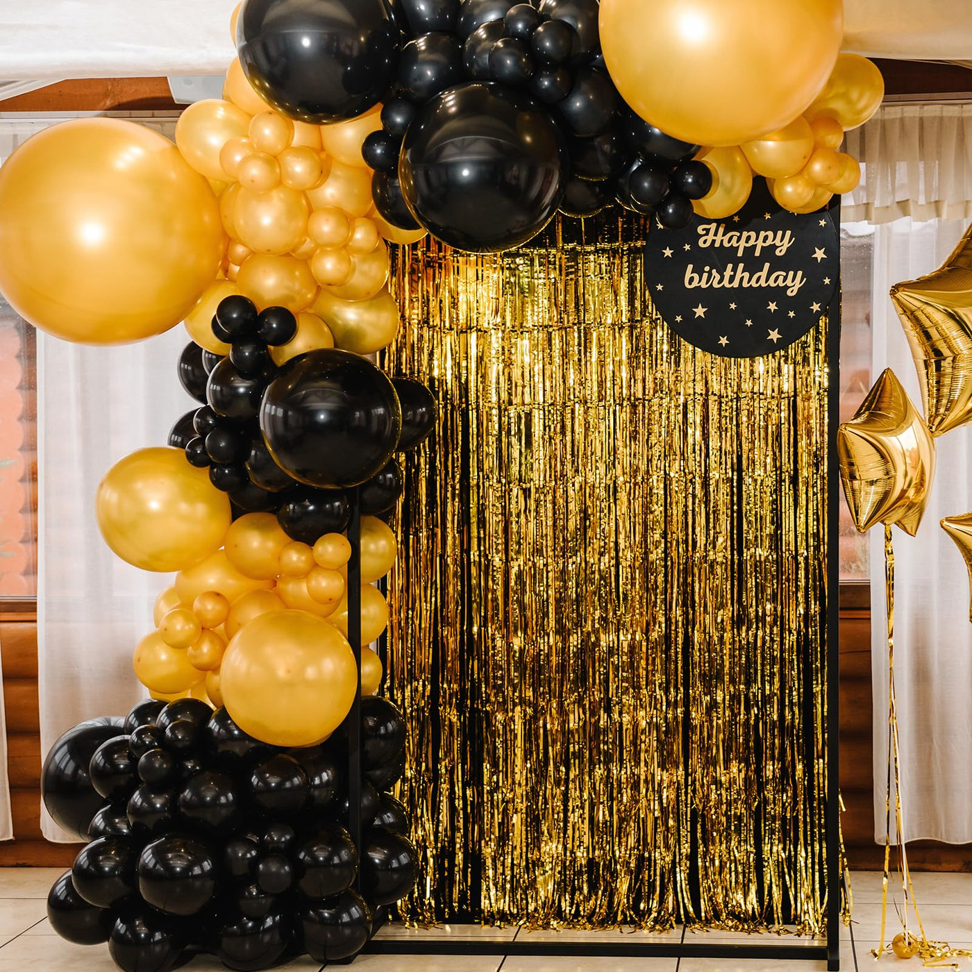 RUBFAC 135pcs Gold Balloons Different Sizes 18 12 10 5 Inch for Garland Arch, Latex Metallic Balloon for Birthday Graduation Party Wedding Decorations Backdrop Bliss