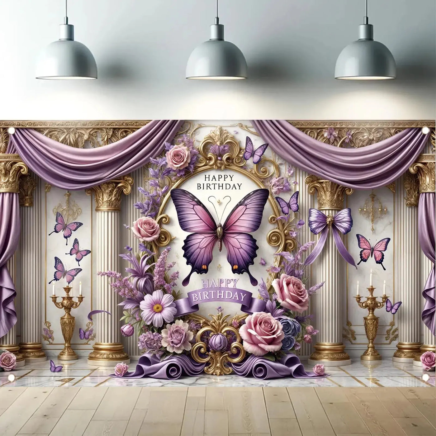 Happy Birthday Backdrop Banner Rose Gold Glitter Floral Photography Background for Women Girls Lady Wedding Baby Shower Birthday Supplies Photo Props Party Decorations Cake Table 6x4ft - Backdrop BlissHappy Birthday Backdrop Banner Rose Gold Glitter Floral Photography Background for Women Girls Lady Wedding Baby Shower Birthday Supplies Photo Props Party Decorations Cake Table 6x4ft