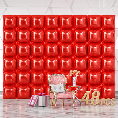 NISOCY 48PCS Green Square Foil Balloons Wall Backdrop Double Sided Green Balloons Tunnel Arch Kit for Baby Shower Birthday Anniversary Summer Party Decoration Backdrop Bliss