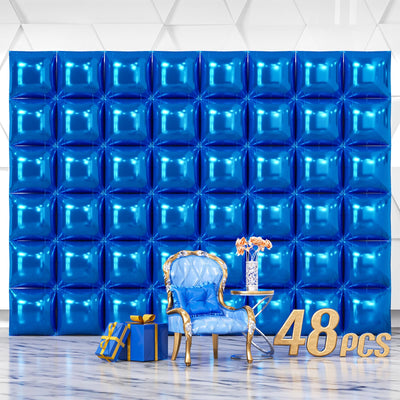 NISOCY 48PCS Green Square Foil Balloons Wall Backdrop Double Sided Green Balloons Tunnel Arch Kit for Baby Shower Birthday Anniversary Summer Party Decoration Backdrop Bliss