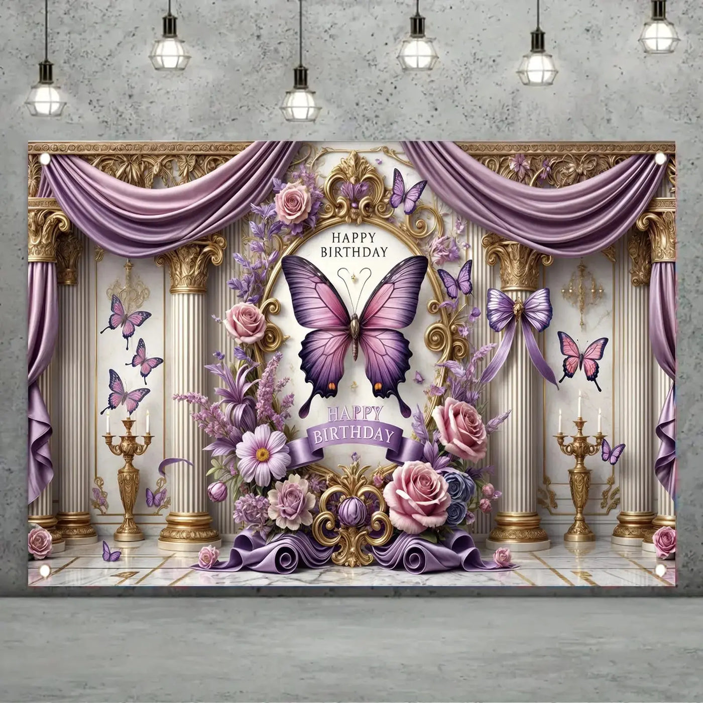 Happy Birthday Backdrop Banner Rose Gold Glitter Floral Photography Background for Women Girls Lady Wedding Baby Shower Birthday Supplies Photo Props Party Decorations Cake Table 6x4ft - Backdrop BlissHappy Birthday Backdrop Banner Rose Gold Glitter Floral Photography Background for Women Girls Lady Wedding Baby Shower Birthday Supplies Photo Props Party Decorations Cake Table 6x4ft